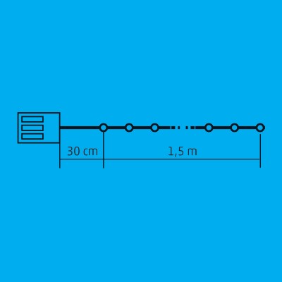 Micro LED-es gyöngy fényfüzér - KLG 25